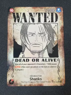 One Piece TCG SHANKS OP09-004 SR SP - ENG ENGLISH WANTED - Image 1