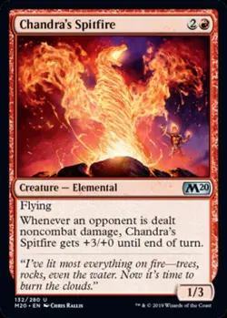 Chandra's Spitfire -Foil Light Play MTG Magic 2020 Core Set - Image 1