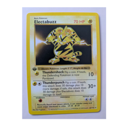 Electabuzz 1st Edition shadowless 20/102 Pokemon Card - Image 1