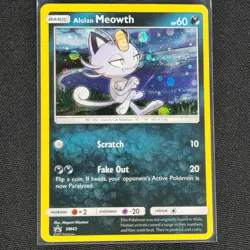 Alolan Meowth - SM43 - Cosmos Holo - Black Star Promo - Pokemon Card - MP - Image 1