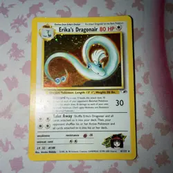 Pokemon Card TCG WOTC Erika's Dragonair Gym Heroes 4/132 Unlimited Holo LP/EXC - Image 1