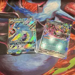 Pokemon TCG Gyarados GX & Fezandipiti EX Full Art Holo Lot (2 Cards) - Image 1