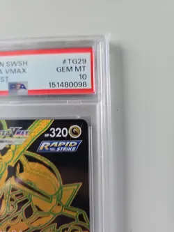 2022 Pokemon SWSH Silver Tempest Rayquaza VMAX FA Secret #TG29 PSA 10 - Image 4