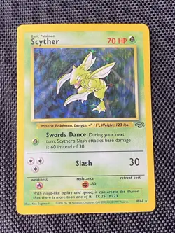 Pokemon Jungle Scyther 10/64 Holo Rare 2000s WOTC Base Set Vintage - Image 1