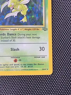 Pokemon Jungle Scyther 10/64 Holo Rare 2000s WOTC Base Set Vintage - Image 4