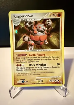 Rhyperior 12/30 Diamond & Pearl Holo Pokemon TCG 2007 NM - Image 1
