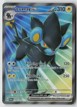 Luxray ex 195/167 Ultra Rare Twilight Masquerade Pokemon Near Mint - Image 1