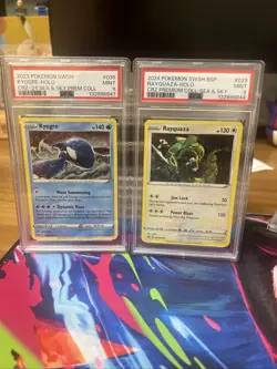 2024 Pokemon SWSH Promo Crown Zenith Premium Collection Rayquaza PSA 9 - Image 1