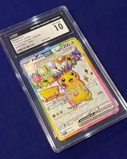 CGC 10 Pikachu ex #219 Surging Sparks 2024 Pokemon GEM MINT - Image 2