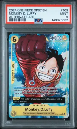 2024 ONE PIECE OP07-500 YEARS IN THE FUTURE #109 MONKEY D. LUFFY PSA 9** - Image 2