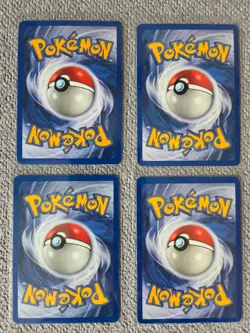 Base Set Starters X4 Bulbasaur Charmander Squirtle Pikachu 1999 Pokemon Cards LP - Image 2