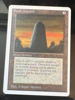 Magic the Gathering MTG Unlimited Basalt Monolith NM (Beta Bob) - Image 1