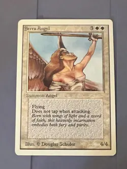 Magic the Gathering MTG Unlimited Serra Angel NM (Beta Bob) - Image 1