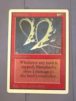 Magic the Gathering MTG Unlimited Manabarbs NM- (Beta Bob) - Image 1