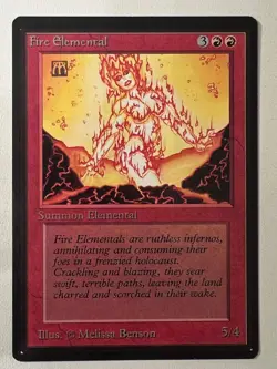 Magic the Gathering MTG Beta Fire Elemental NM- (Beta Bob) - Image 1