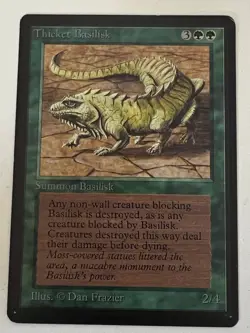 Magic the Gathering MTG Beta Thicket Basilisk LP+ (Beta Bob) - Image 1