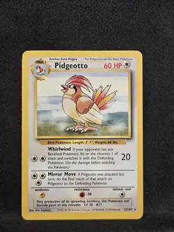 Vintage Pokemon TCG - Base Set - Pidgeotto 022/102 Regular: NM- - Image 1
