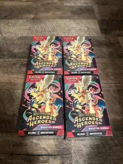 Pokemon TCG Mega Evolution Ascended Heroes Booster Bundle Lot Of 4 NEW Sealed - Image 1