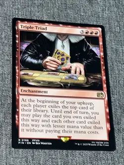 R 0166 Triple Triad NM Rare FFVIII Final Fantasy MTG Card FIN Enchantment Red - Image 1