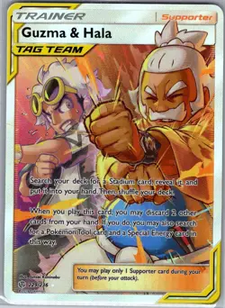 Guzma & Hala (Full Art) 229/236 SM - Cosmic Eclipse - Pokemon Card - NM - Image 1