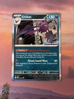 Pokemon Chaos Rising Crobat 076 Pre-Release Stamped Black Star Promo NM - Image 1