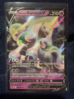 Galarian Rapidash v SWSH111 Black Star Promo Holo Rare - Near Mint - Image 1