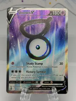 Unown V (Full Art) Holo Ultra Rare SWSH12: Silver Tempest 176/195 NM Pokemon - Image 2