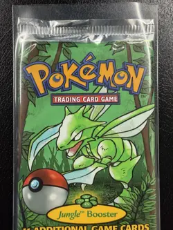 Pokemon Jungle Booster Pack Unlimited Scyther Art – Vintage WOTC Sealed Pack - Image 2