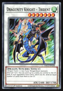 Dragunity Knight - Trident - HAC1-EN164 - Common - 1st Edition Yugioh - Image 1