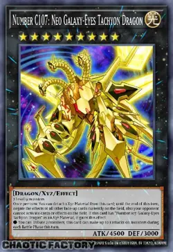 YUGIOH MZTM-EN092 Number C107: Neo Galaxy-Eyes Tachyon Dragon Rare 1st Edition N - Image 1