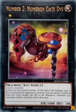 MGED-EN084 NUMBER 2: NUMERON GATE DVE RARE 1ST EDITION YuGiOh CARD - Image 1