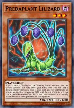 YUGIOH BLZD-EN008 Predaplant Lilizard Common 1st Edition NM - Image 1