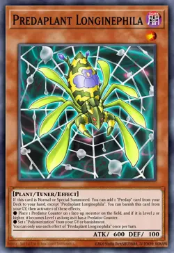 YUGIOH BLZD-EN009 Predaplant Longinephila Common 1st Edition NM - Image 1