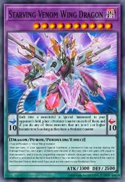YUGIOH BLZD-EN031 Starving Venom Wing Dragon Super Rare 1st Edition NM - Image 1
