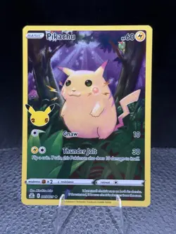Pikachu 005/025 Pokemon Celebrations Full Art 25th Anniversary - NM Card! - Image 1