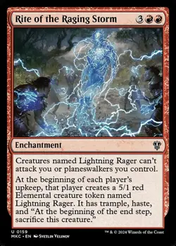 NM Rite of the Raging Storm, MTG, Murders at Karlov Manor, Magic the Gathering, - Image 1