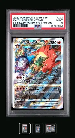 2022 Pokemon Sword Shield Black Star Promo Charizard Vstar #SWSH262 PSA 9 - Image 1