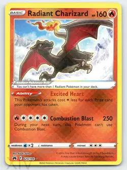 Radiant Charizard 020/159 Pokemon Crown Zenith Radiant Rare - Image 1