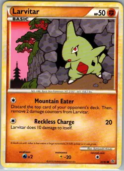 Larvitar 50/95 Non Holo Unleashed - Pokemon Card - NM - Image 1