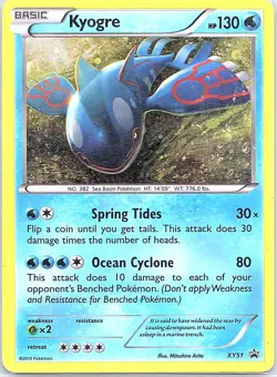 Kyogre XY51 Holo Promo XY Promo Pokemon Moderately Played - Image 1