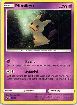Mimikyu - SM29 Holo Promo Sun & Moon Promo Pokemon Moderately Played - Image 1