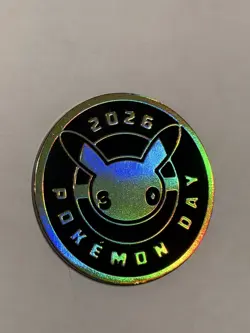 Pikachu (Pokemon Day 2026) 051/162 Cosmo Promo and Coins - MINT! - Image 3