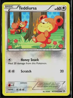 Teddiursa RC15/RC25 Legendary Treasures: Radiant Collection Common Holo Pokemon - Image 1