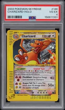 2003 POKEMON SKYRIDGE #146 CHARIZARD-HOLO PSA 4 - Image 1