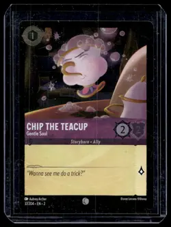 Disney Lorcana Rise of the Floodborn Chip The Teacup Gentle Soul Foil 37/204 - Image 1
