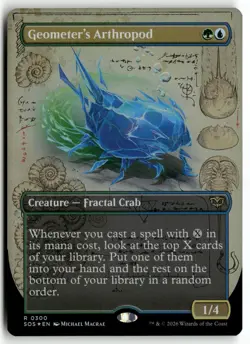 Geometer's Arthropod (Borderless) 300 Foil SOS R MTG Secrets of Strixhaven NM - Image 1