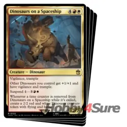 Dinosaurs On A Spaceship X4 M/NM Magic MTG Universes Beyond: Doctor Who - Image 1