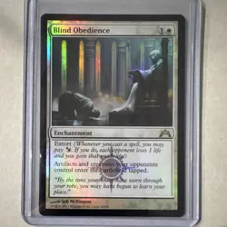 Blind Obedience Gatecrash Foil Enchantment White Rare Seb McKinnon MTG Card 2013 - Image 1