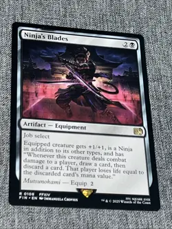 Ninja's Blades - FIN 0108 NM - MTG Magic Rare - Image 1