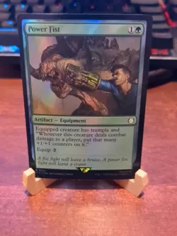 MTG: Power Fist FOIL #81, NM Universes Beyond: Fallout Chase RARE Green Card!! - Image 1